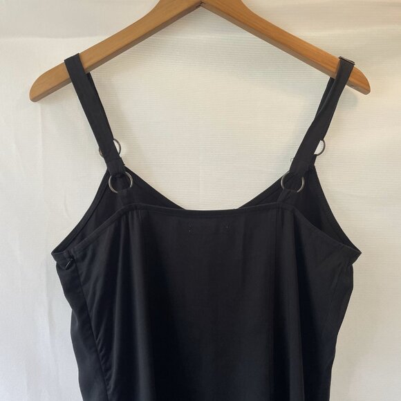 Lottie Moss Simple Black Mini Dress Minimalist Sleeveless Strappy M Sundress - Picture 6 of 9